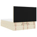 Cadru de pat otoman cu saltea crem 140x190cm stofa - WALTI WALTI