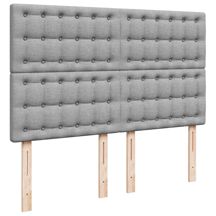 Cadru pat otoman cu saltea țesătură gri deschis 140x200cm - WALTI WALTI