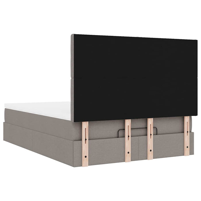 Cadru de pat otoman cu saltea Taupe 140x200cm Material WALTI