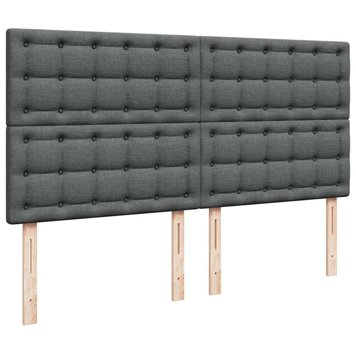 Cadru pat otoman cu saltea țesătură gri închis 160x200 cm - WALTI WALTI