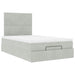 Cadru de pat otoman cu saltele Gri deschis 120x190cm catifea - WALTI WALTI