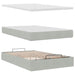 Cadru de pat otoman cu saltele Gri deschis 120x200cm catifea - WALTI WALTI