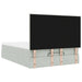 Cadru de pat otoman cu saltele Gri deschis 140x190cm catifea - WALTI WALTI