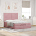 Cadru de pat otoman cu saltele Roz 140x200cm catifea - WALTI WALTI