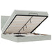 Cadru de pat otoman cu saltele Gri deschis 160x200cm catifea - WALTI WALTI