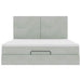 Cadru de pat otoman cu saltele Gri deschis 160x200cm catifea - WALTI WALTI