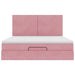 Cadru de pat otoman cu saltele Roz 160x200cm catifea - WALTI WALTI