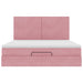Cadru de pat otoman cu saltele Roz 180x200cm catifea - WALTI WALTI