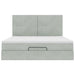 Cadru de pat otoman cu saltele Gri deschis 200x200cm catifea - WALTI WALTI
