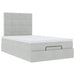 Cadru de pat otoman cu saltele Gri deschis 120x200cm catifea - WALTI WALTI