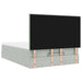 Cadru de pat otoman cu saltele Gri deschis 140x200cm catifea - WALTI WALTI