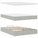 Cadru de pat otoman cu saltele Gri deschis 140x200cm catifea - WALTI WALTI