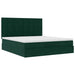 Cadru de pat otoman cu saltele Verde închis 160x200cm catifea - WALTI WALTI