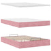 Cadru de pat otoman cu saltele Roz 140x190cm catifea - WALTI WALTI