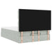 Cadru de pat otoman cu saltele Gri deschis 140x200cm catifea - WALTI WALTI