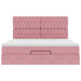 Cadru de pat otoman cu saltele Roz 180x200cm catifea - WALTI WALTI