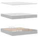 Cadru de pat otoman cu saltele Gri deschis 200x200cm catifea - WALTI WALTI