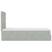 Cadru de pat otoman cu saltele Gri deschis 90x200cm catifea - WALTI WALTI