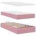 Cadru de pat otoman cu saltele Roz 100x200cm catifea - WALTI WALTI