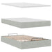 Cadru de pat otoman cu saltele Gri deschis 120x200cm catifea - WALTI WALTI