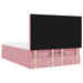 Cadru de pat otoman cu saltele Roz 140x190cm catifea - WALTI WALTI