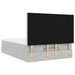 Cadru de pat otoman cu saltele Gri deschis 140x200cm catifea - WALTI WALTI