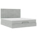 Cadru de pat otoman cu saltele Gri deschis 160x200cm catifea - WALTI WALTI