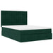 Cadru de pat otoman cu saltele Verde închis 160x200cm catifea - WALTI WALTI
