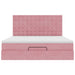 Cadru de pat otoman cu saltele Roz 160x200cm catifea - WALTI WALTI