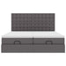 Cadru de pat otoman cu saltea gri 160x200cm piele artificială - WALTI WALTI