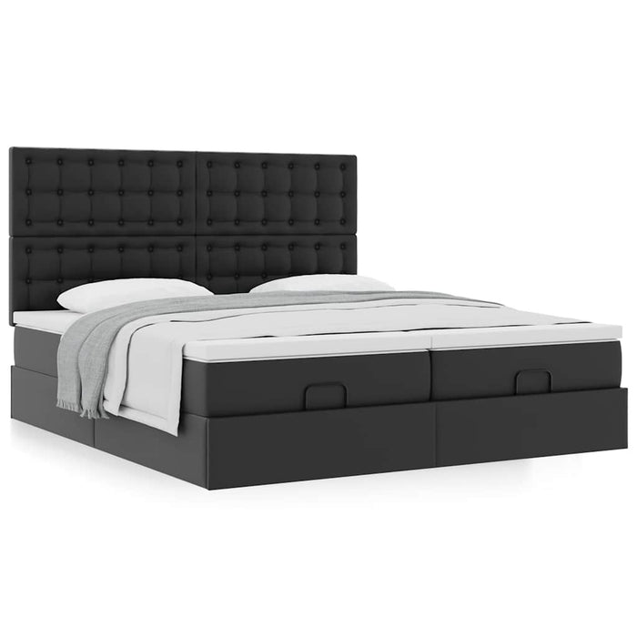 Cadru de pat otoman saltele Negru 180x200cm piele artificială - WALTI WALTI