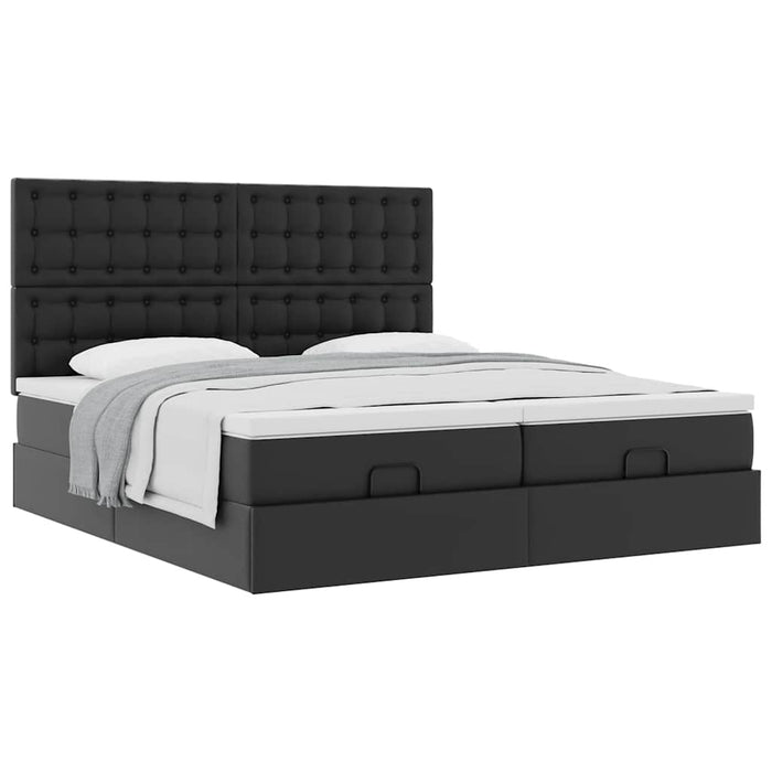 Cadru de pat otoman saltele Negru 180x200cm piele artificială - WALTI WALTI