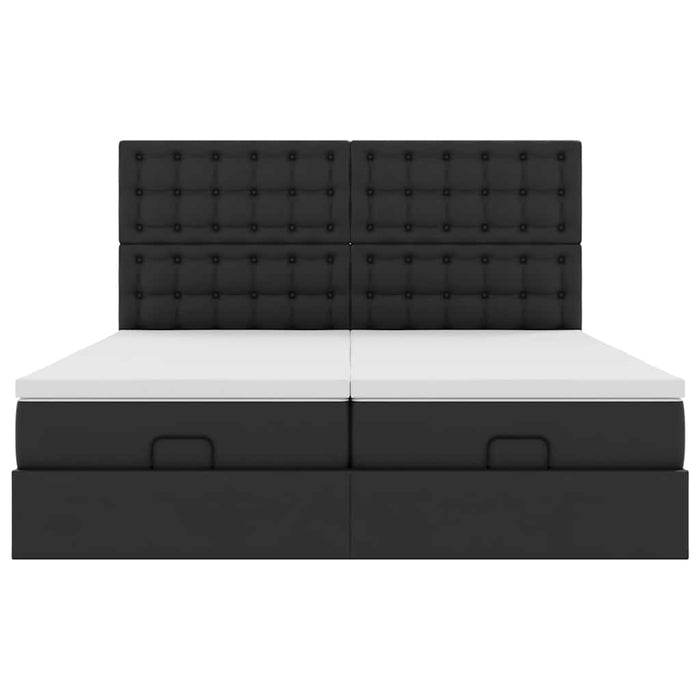 Cadru de pat otoman saltele Negru 180x200cm piele artificială - WALTI WALTI