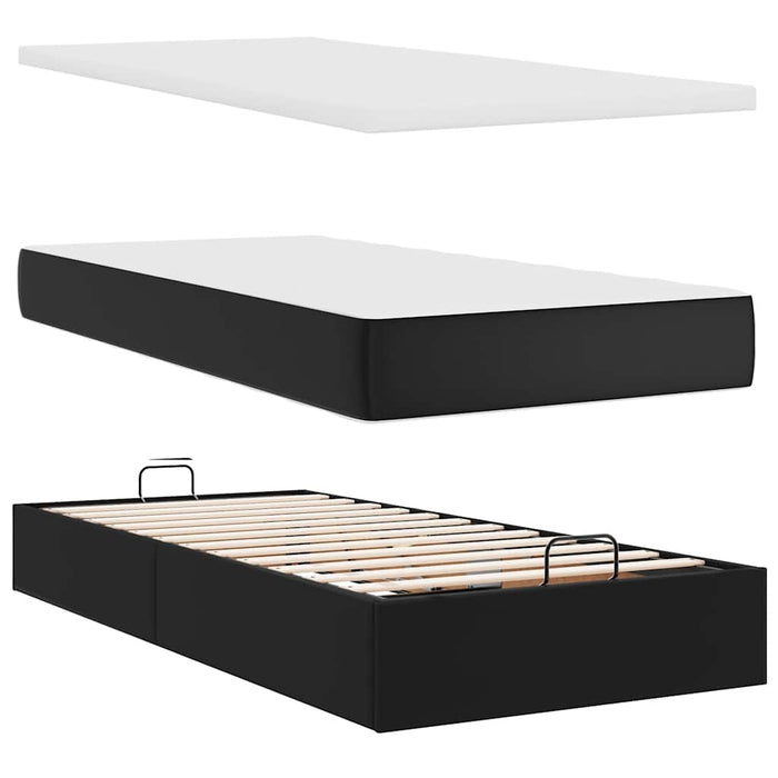 Cadru de pat otoman saltele Negru 180x200cm piele artificială - WALTI WALTI
