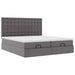 Cadru de pat otoman cu saltele Gri 180x200cm piele artificială - WALTI WALTI