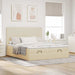 Cadru de pat otoman cu saltele crem 180x200cm stofa - WALTI WALTI