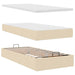 Cadru de pat otoman cu saltele crem 180x200cm stofa - WALTI WALTI