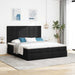 Cadru de pat otoman cu saltele, material negru 160x200cm - WALTI WALTI