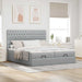 Cadru de pat otoman cu saltele Gri deschis 180x200cm Material - WALTI WALTI
