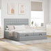 Cadru de pat otoman cu saltele Gri deschis 160x200cm Material - WALTI WALTI