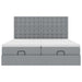 Cadru de pat otoman cu saltele Gri deschis 160x200cm Material - WALTI WALTI