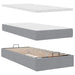 Cadru de pat otoman cu saltele Gri deschis 160x200cm Material - WALTI WALTI