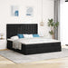 Cadru de pat otoman cu saltele, material negru 180x200cm - WALTI WALTI