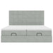 Cadru de pat otoman cu saltele Gri deschis 160x200cm catifea - WALTI WALTI