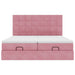 Cadru de pat otoman cu saltele Roz 160x200cm catifea - WALTI WALTI