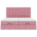 Cadru de pat otoman cu saltele Roz 180x200cm catifea - WALTI WALTI