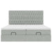Cadru de pat otoman cu saltele Gri deschis 180x200cm catifea - WALTI WALTI