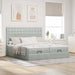 Cadru de pat otoman cu saltele Gri deschis 160x200cm catifea - WALTI WALTI