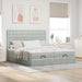 Cadru de pat otoman cu saltele Gri deschis 180x200cm catifea - WALTI WALTI