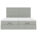 Cadru de pat otoman cu saltele Gri deschis 180x200cm catifea - WALTI WALTI
